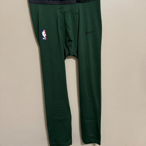 Nike Pro NBA Compression 3/4 Pants Team Issue Dri-FIT Green DN1547-323 - Picture 2 of 14